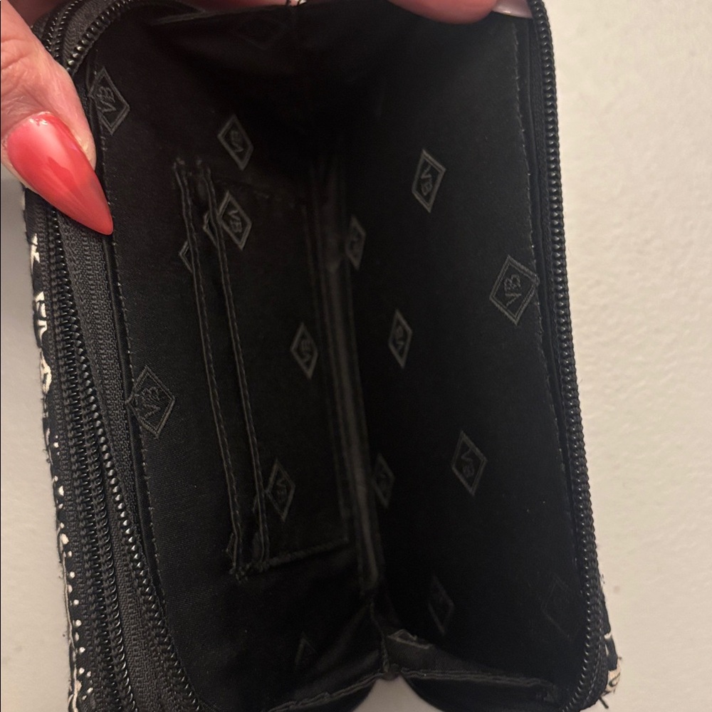 Vera Bradley Black and White Bandana Wallet Purse - Picture 3 of 11